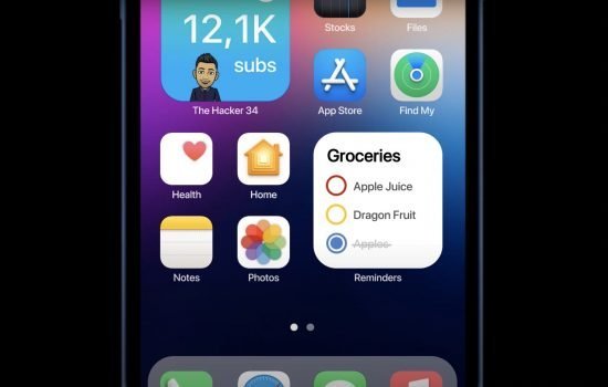 apple interactive widget