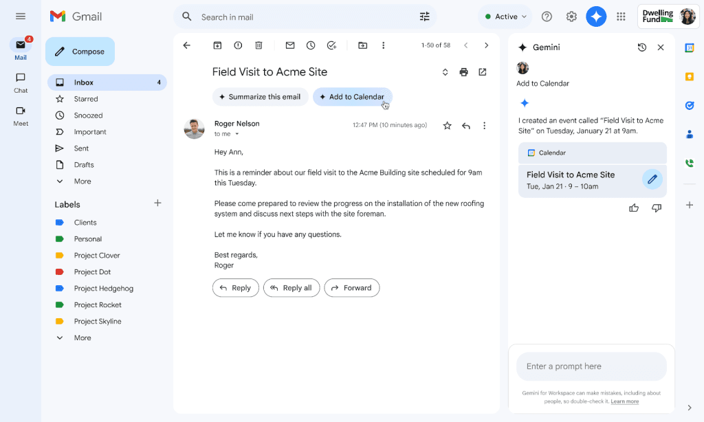 Gmail x Gemini