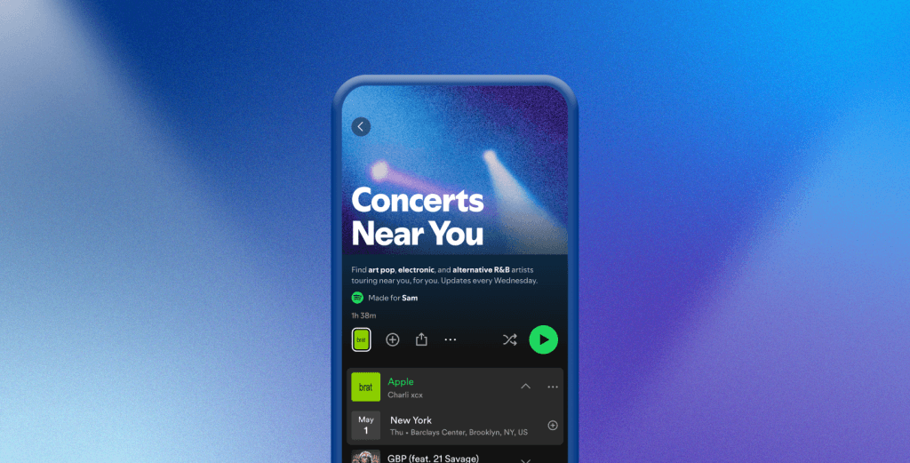 Spotify - концерти поблизу тебе