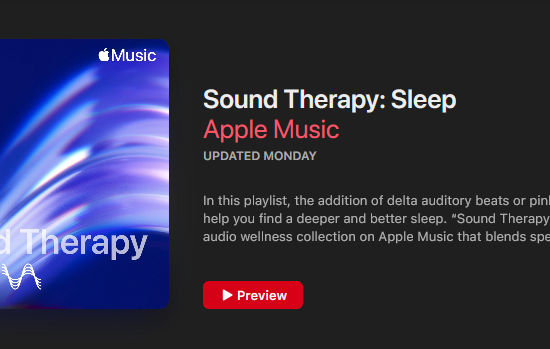 Apple Music Sound Therapy