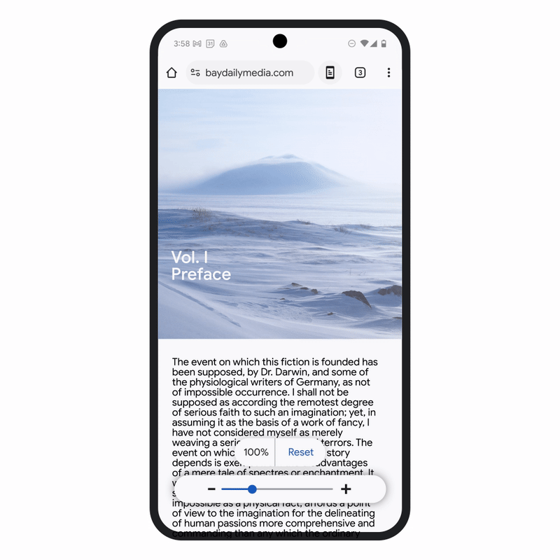 Масштабування тексту в Chrome