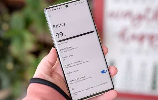 Android battery status