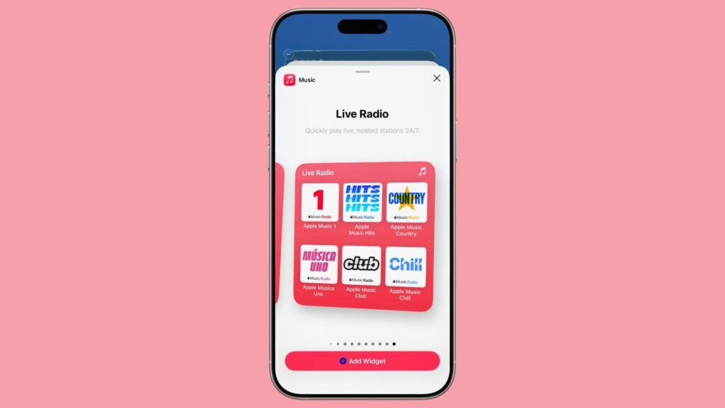 Apple Music віджети на головнлму екрані