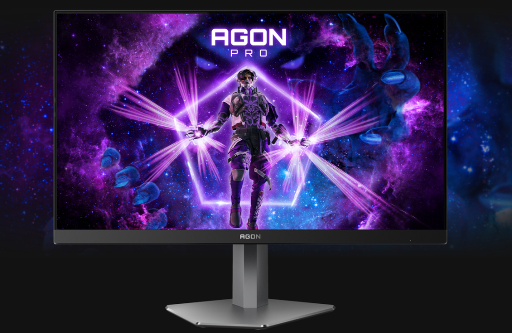 Кіберспортивний монітор AOC Agon Pro з тонкими рамками на ергономічній стійці