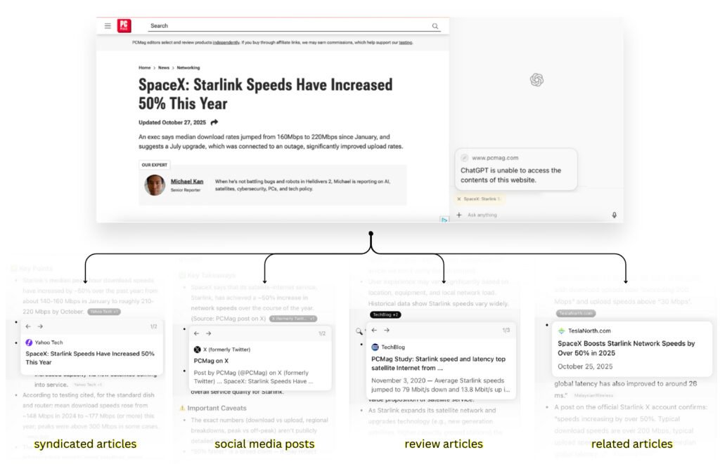 Браузер ChatGPT уникає посилань на The New York Times